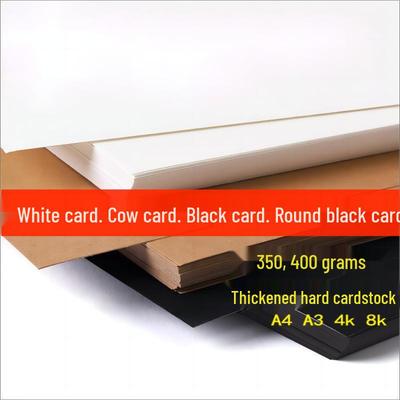 Handmade Art Paper: White Cardstock 350g/400g for Painting & Markers, A4/A3, 4K/8K Sizes