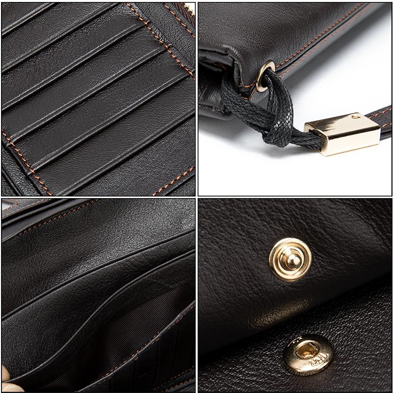 MVA Luxury Wallet Men Genuine Leather Purse For Male Coins Long Wallets Thin Purses Leather Female Money Pockets 8805