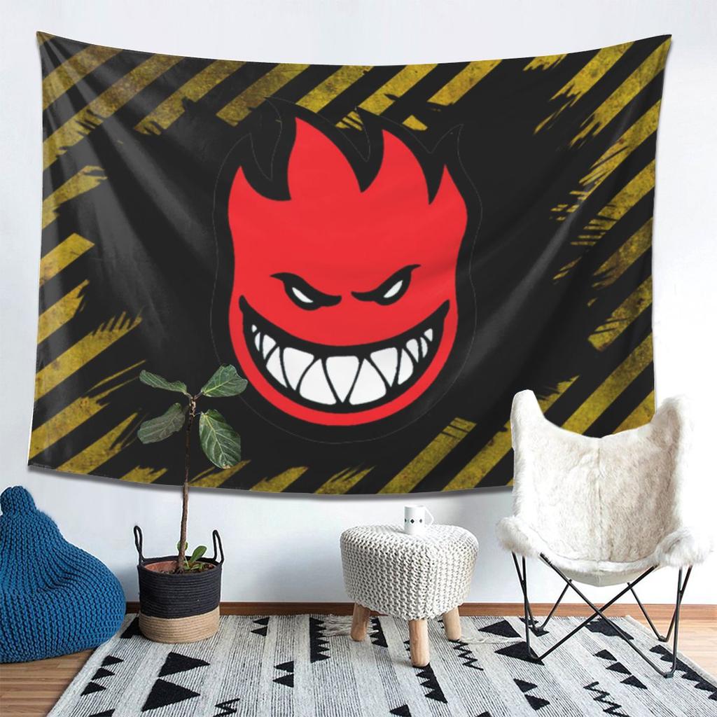 Spitfire Skate Tapestry Decor Art Aesthetic Tapestries for Living Room Bedroom Home Wall Cloth Wall Hanging