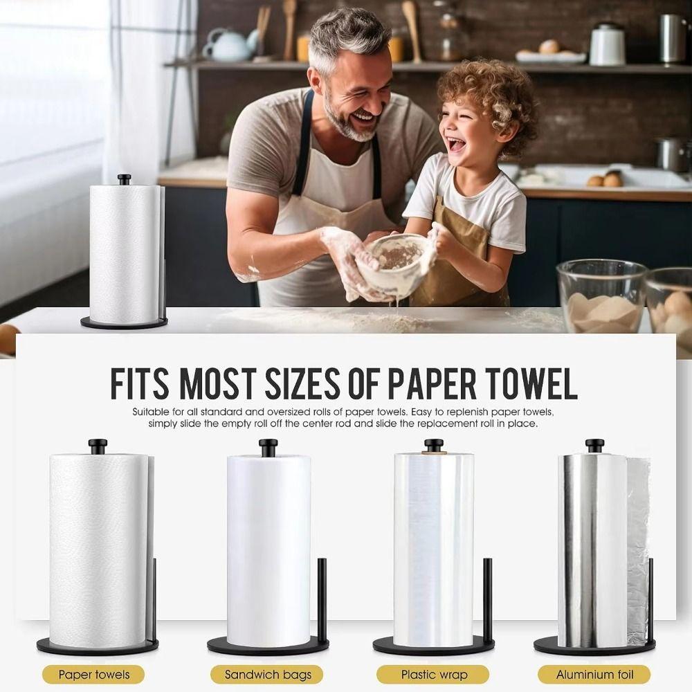 Non-Slip Paper Towel Holder Stainless Steel Paper Towel Dispenser Tissue Roll Holder Household