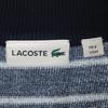 LACOSTE Border Pattern Long sleeve knit Zip jacket M Navy Men's Used