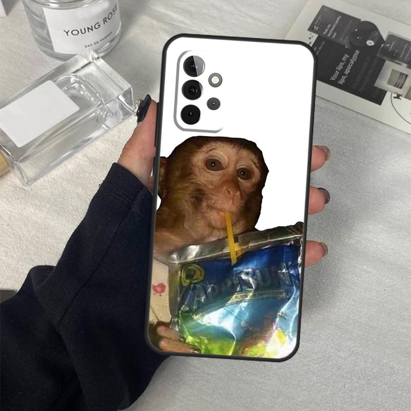 

Monkey Sipping Capri Meme Cover For Samsung Galaxy A54 A34 A24 A14 A53 A52 A13 A23 A33 A12 A22 A32 A42 A71 A51 Case Samsung A32 4G