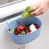 Kitchen cabinet door hanging food waste trash can trash basket, household storage box peel confetti sorting trash basket