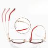 Luxury Designer Metal Frame Reading Glasses Women Men Anti Blue Light Presbyopia Glasses Ultra-light Elegant Far Sight Eyewear