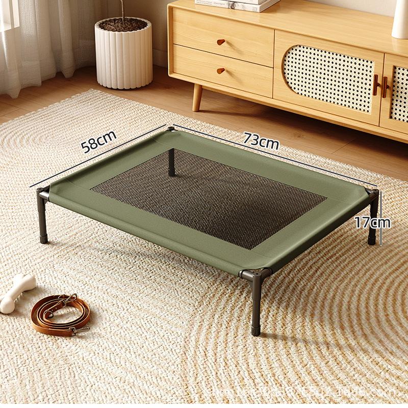 Summer breathable pet marching bed, moisture resistant off the ground, cat and dog beds, small and medium-sized dog beds