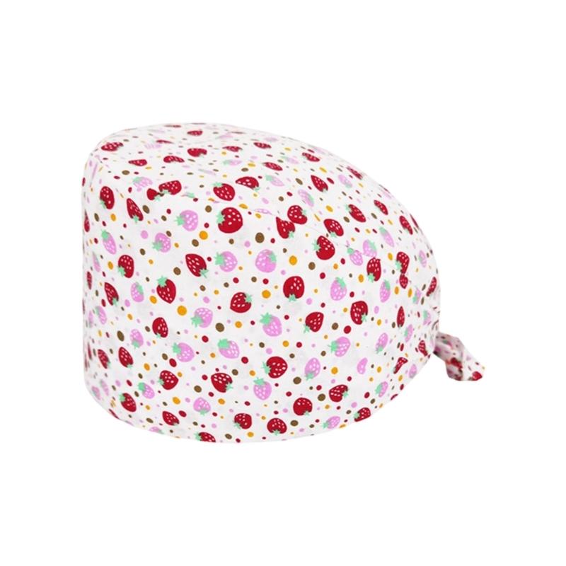 Comfortable Breathable Cotton Print Surgical Cap Adjustable Elastic Skull Cap for Medicinal Professionals
