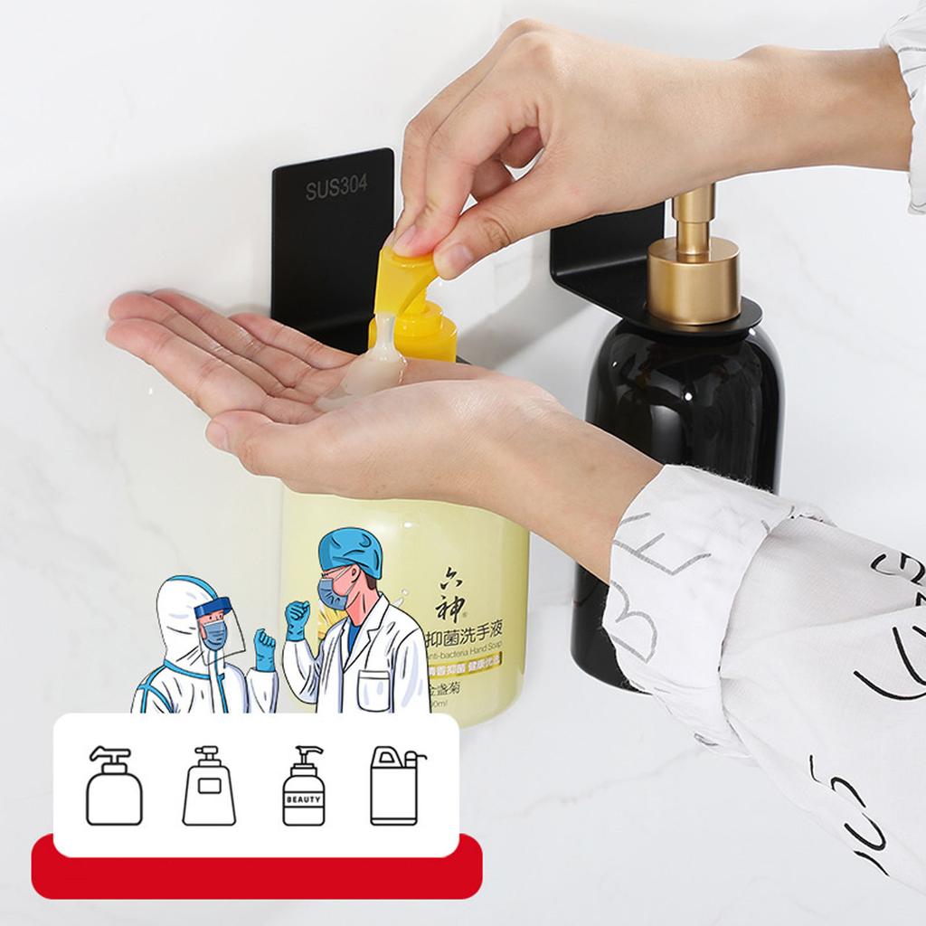 2 PCS Soap Bottle Holder Hand Sanitizers Hanging Rack Wall Mounted Pump Hanging Rack for Kitchen Bathroom Bottle Holder