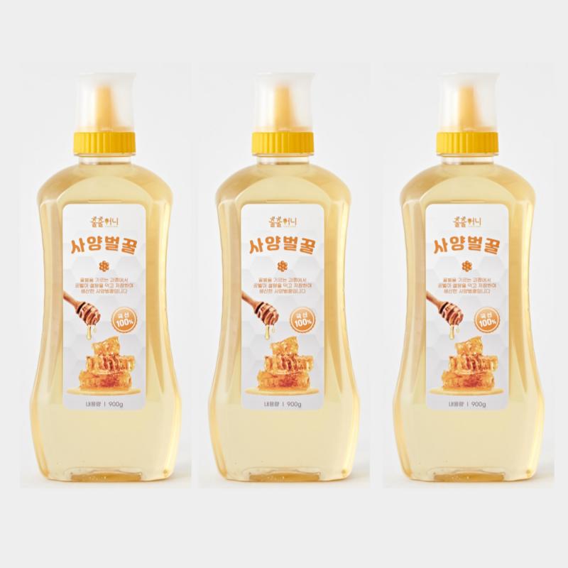 Chulchul Honey 100% Domestically Produced Pure Speckled Honey, 900g, 3 Pieces