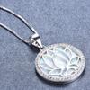 Necklace Circular Hollow Lotus Pendant