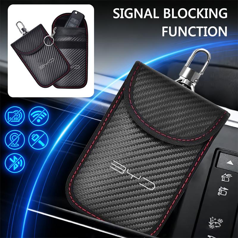 Car Key Case Signal Blocker Bag RFID Shielding Pocket For BYD Song Qin Han Tang DM 2018 PLUS Song Pro MAX Yuan Accessories