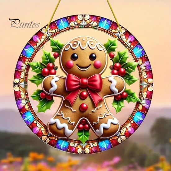 Christmas Party Hanging Supplies Tree Ornaments, Acrylic Festive Pendants with Lanyard for Seasonal Home Ornaments Holiday Decoration, Indoor