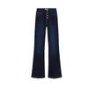 Women's Spring Clothing Leisure Washed-out Effect A- line Trousers High Waist Temperament Horn Denim 1416222