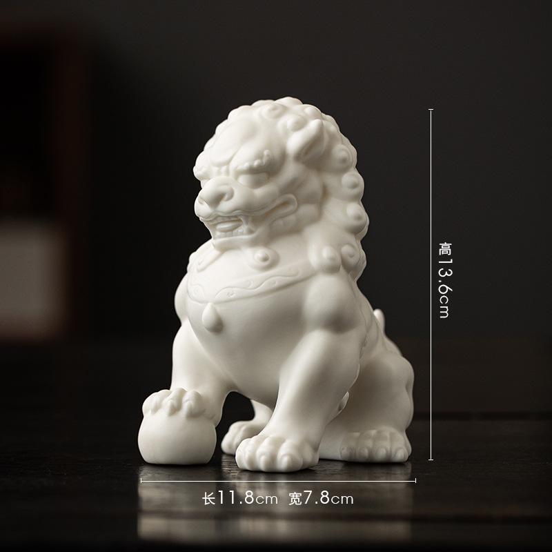 Креативные керамические фигурки львов для украшения, гостиная, прихожая, фойе, настольные украшения для дома
