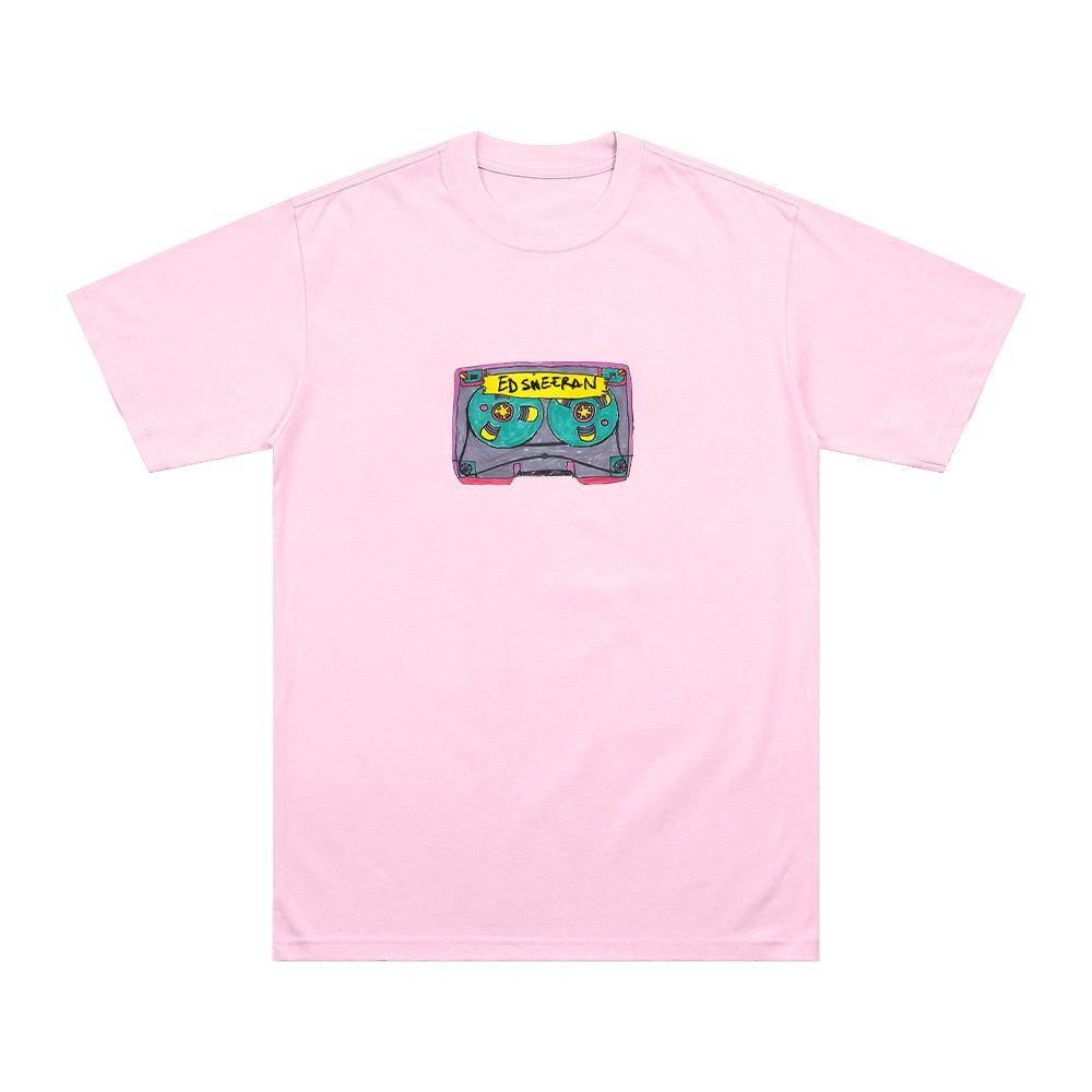 Summer Cotton Tees Ed Sheeran Play X KidSuper Cassette TShirts Pattern Print Roundneck Short Sleeve Unisex Street Hiphop Tops