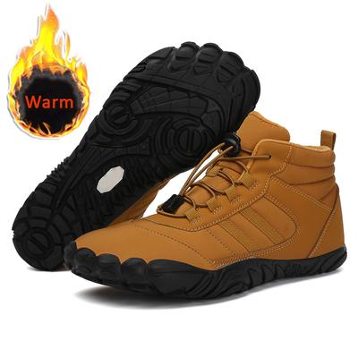 Winter Schneestiefel Herren Fell Große Größe 47 Wasserdichte Stiefeletten Plüsch Barfuß Wanderschuhe Outdoor Arbeitsschuhe Damen Schneestiefel