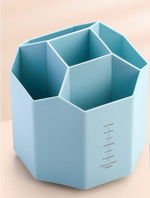 1pcs 360 Degree Rotating Pen Holder, Simple and Cute Student Desktop Stationery Storage Box, Multi-functional Pen Holder