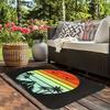 1PC Tropical Dusk Pattern Kitchen Rug Non-Slip Door Mat Pop Design Bathroom Rug Bath Mat Carpet for Home Sink Laundry Ecoreeree