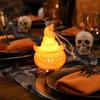 Soft Glow Night Light Halloween Witch Hat Pumpkin Lamp, Bat Skull Hollow LED Safe Flameless Candle Lamp for Party, Spooky Tabletop Decor Haunted House