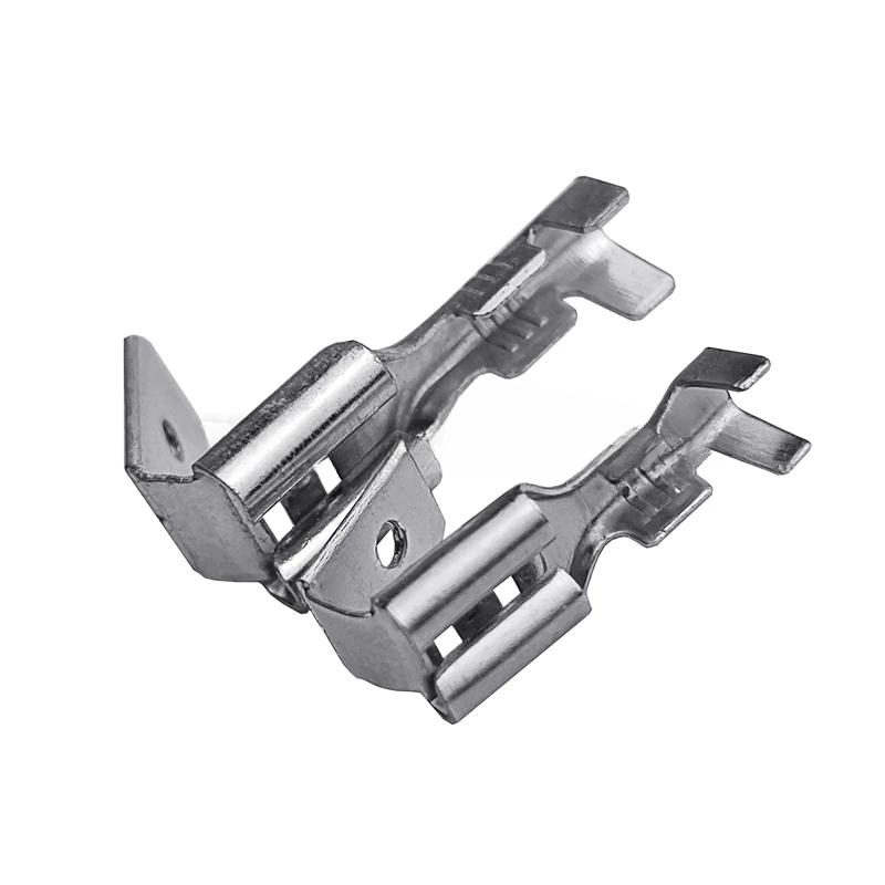 6.3mm 4.8mm Sangle anti-retour Fiche auto-bloquante Terminal à ressort serti à froid Fil Joint en cuivre DJ6212-4.8B DJ6212-6.3B