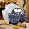 Top Quality Sleeping Cat Memorial Silicone Mold Resin Cat Candle Holder Animal Keepsake Sympathy Gift for Pet Lovers
