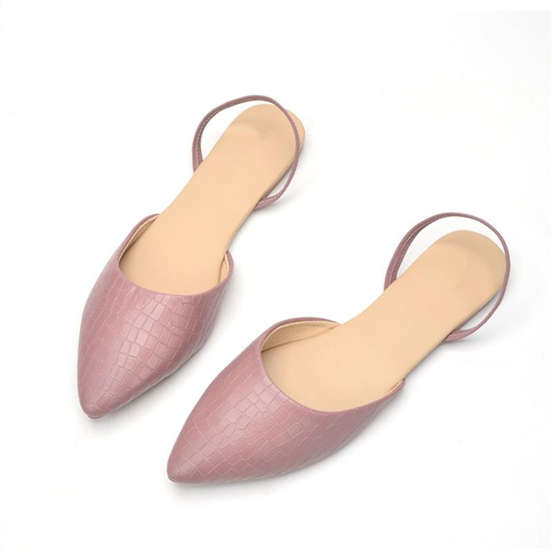 Spring and Summer Footwear Plus Size Casual Pointed Sandals Soft Bottom Flat Shoes Women's Shoes