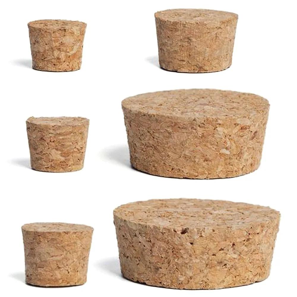 DIY Tapered Cork Plugs Straight Sealing Cup Bottle Stopper Sealing Stopper Stoppers Wooden Wine Corks Tools Kitchen Accessories