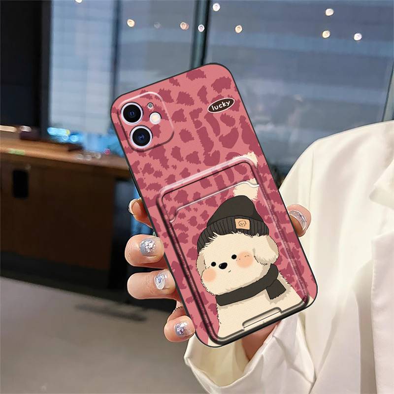 Fashion Design Dirt-resistant Phone Case For iphone 12 Mini/ip12Mini Soft case Anti-knock Cartoon Card sleeve Silicone