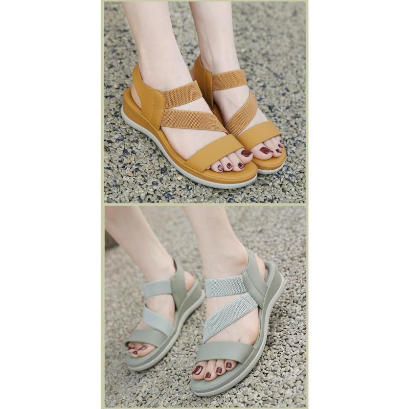 2026 Summer Shoes Women Sandals Soft Flat Holiday Fashion Brand Ladies Modern Sandals Black Yellow Plus Size 42
