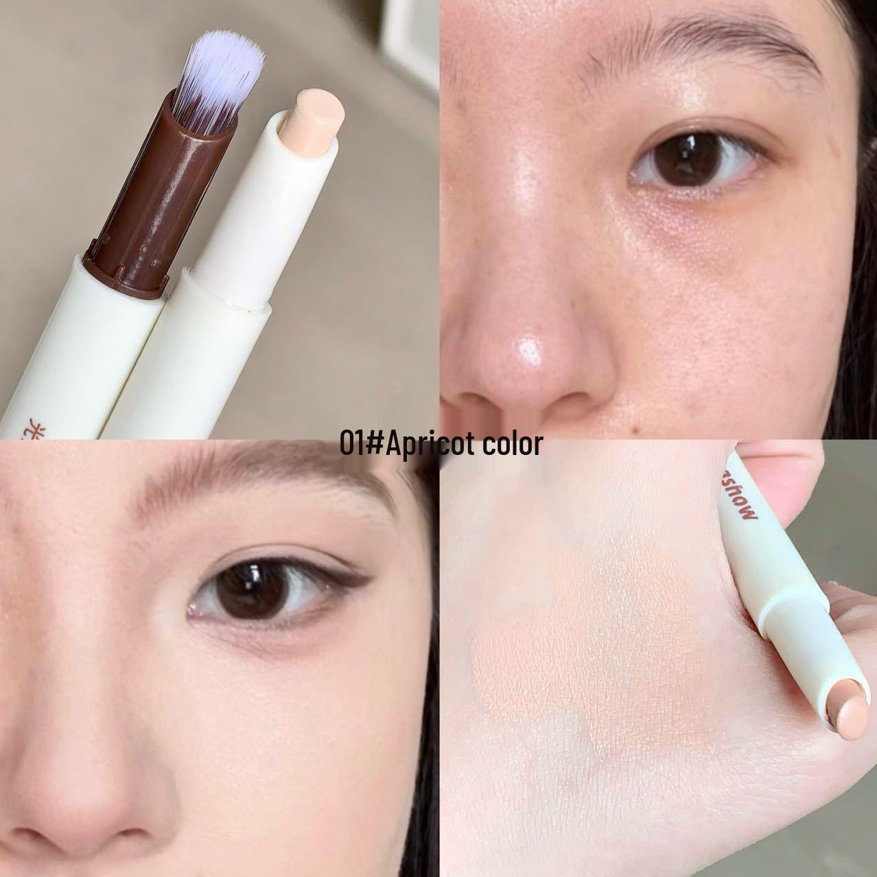 

Kakashow Double-Ended Concealer Stick: Waterproof & Sweatproof, Covers Acne Scars, Dark Circles, Tear Troughs, Eye Bags.