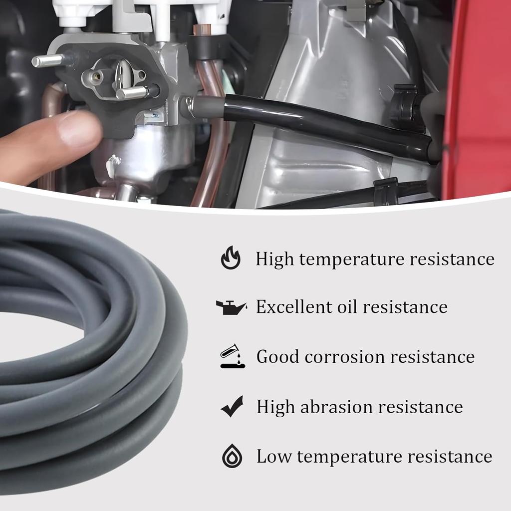 10 Feet 3/16 Inch ID Fuel Line Hose Compatible With Honda Champion Predator Briggs & Stratton Kohler Kawasaki Small Engine Generator Kart Minibike