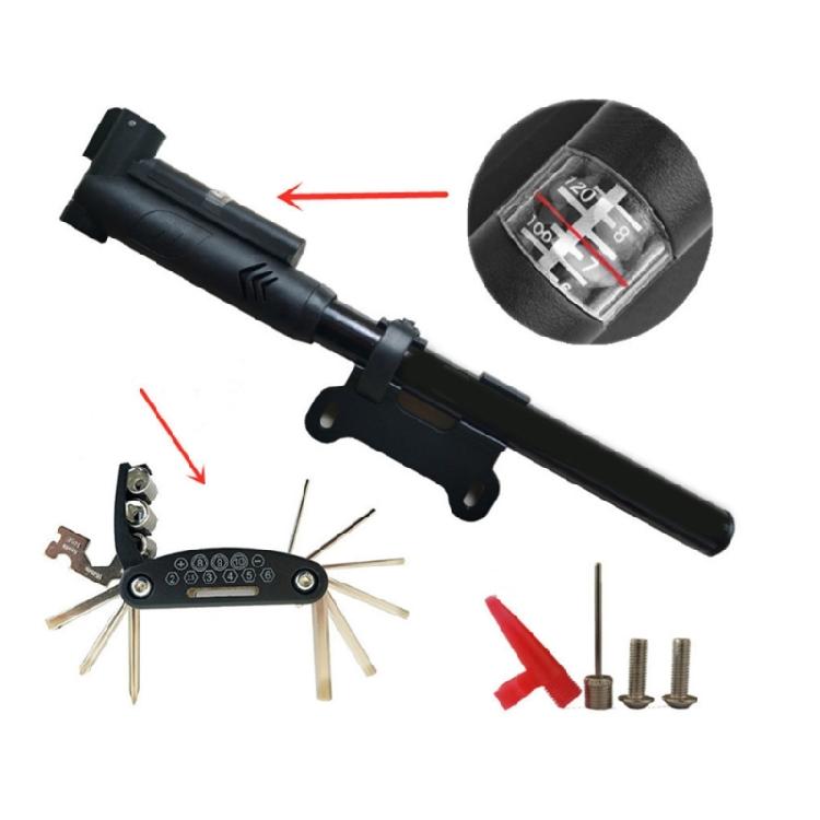 Bicycles Tire Pump with Barometers Road Bike Tyre Inflator Hand Pump Aluminum Cycling Hand Airs Pump Bike Accessories