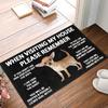 Dog Lover Funny Chihuahua Floor Mat, Non-Slip Doormat with Slogan Design, Decorative Carpet for Front Door Hallway Home Decorati