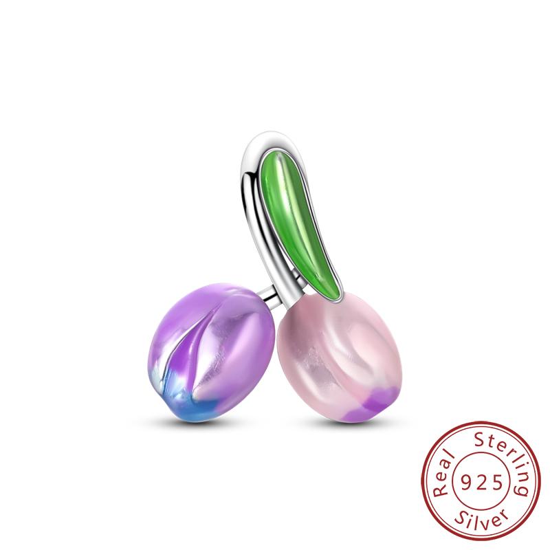 Original Charms Bead Copper Apple Skull Butterfly Flower Cat Starry Sky Charm Fit Bracelet Pendant Diy Jewelry Gift