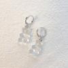 Gradient Chic Resin Bear Earrings Creative Animal Shape For Women