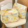 Polyester Girl Makeup Bag With Landscape Pattern And Vintage Style For Daily Use
