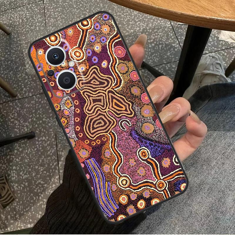 Aboriginal Art Print For OPPO Reno 14 13 12 11 10 Pro 8T 11F 12F 13F 14F 7 8 Lite OPPO Find X8 X6 X5 X9 Pro Case