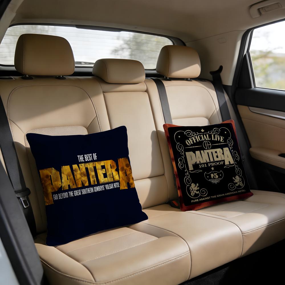PPantera Band Cushion Cover Short Plush Pillowcase for Bed Sofa Carwashable