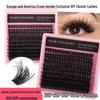 DIY Large Capacity D Curl Cluster Lashes — Frizzy Messy Style (50D, 60D, 80D, 100D)