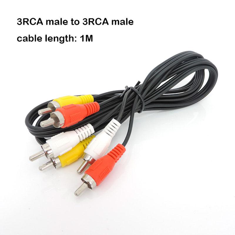 1m Audio video 2 3 RCA Cable male to 2 3 RCA male female Jack Plug Stereo to 2RCA 3RCA Socket AV Adapter connector cord Media