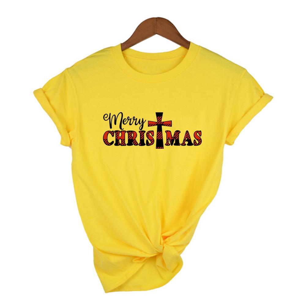 Weihnachts Christliche Frauen Grafik T-Shirts Jesus Glaube Ästhetisch Harajuku T-Shirt Xmas Geschenk T-Shirts