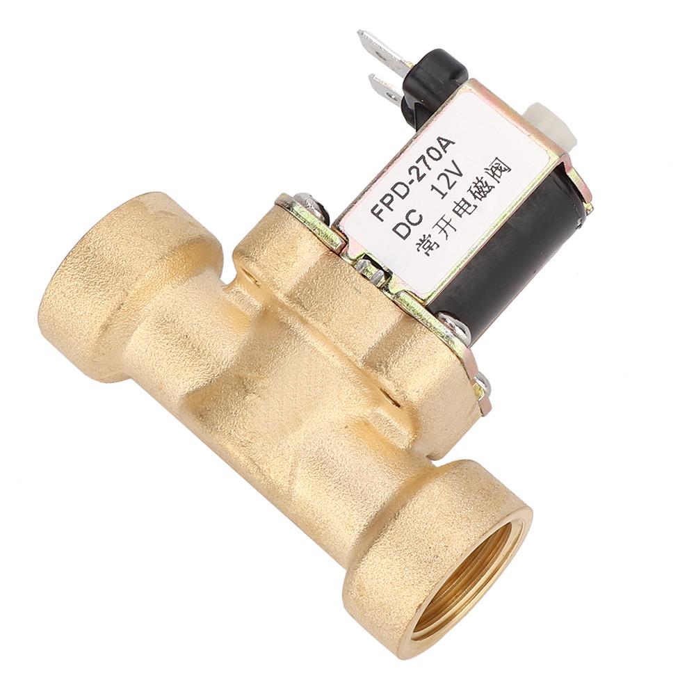 G1 2  Female Thread Normally Open Brass Solenoid Electromagnetic Valve (DC12V)