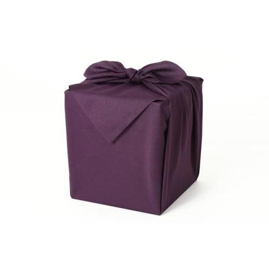 Fashion Workshop Furoshiki Large Size One-Warp Weave Ceremonial Funeral Memorial 90 cm Plain Polyester Made Japan (Purple) Purple