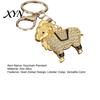 Astrology Goat Accessory Zodiac Keychain with Rhinestones, Sheep Design Bag Pendant, Chinese New Year Lucky Key Charm Charm, Feng Shui Ornament