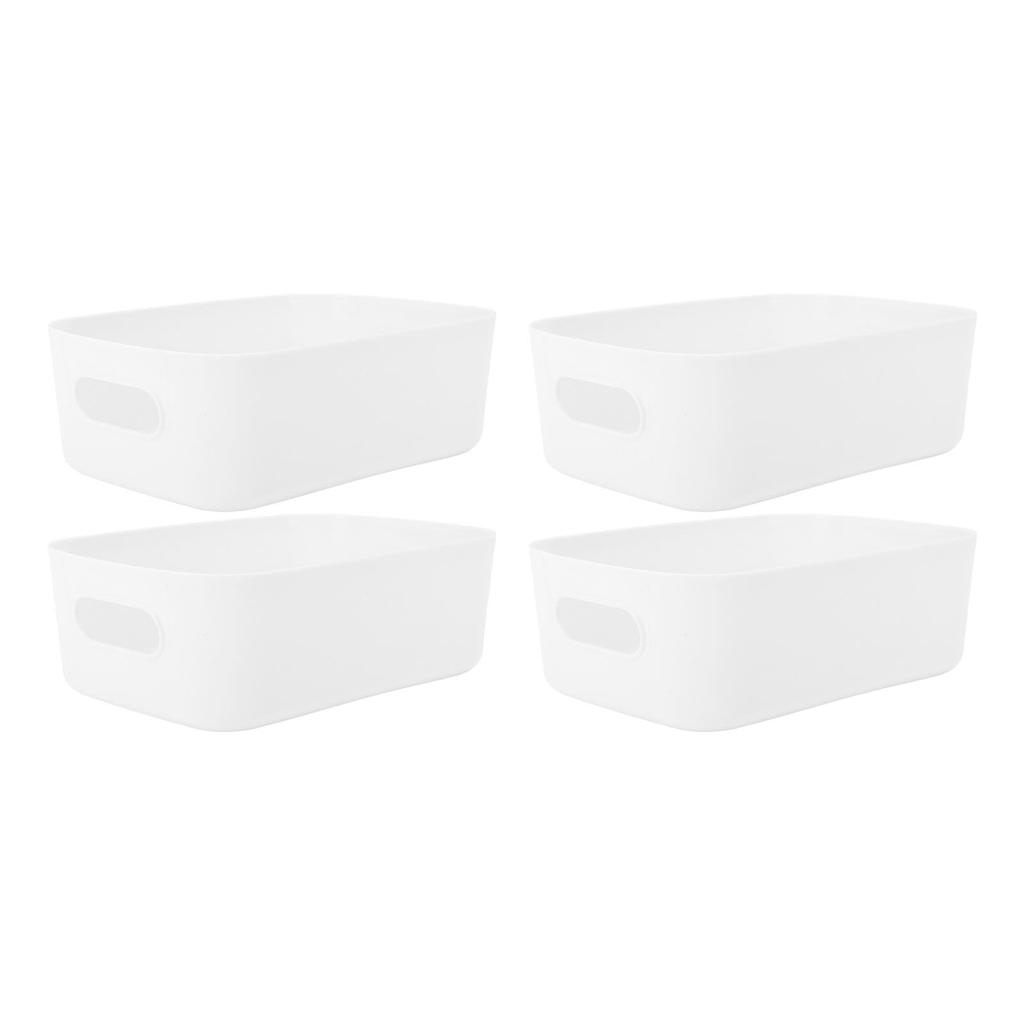 10 STÜCKE Schrankbox Mini Organizer Behälter PP Seitengriff Abgerundete Kante Modern Vielseitige Aufbewahrungskörbe