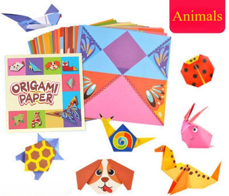 DIY Origami Sada 54 Barevných Papírů & Průvodce, STEM Umělecké Řemeslo pro Děti od 3 Let, Skvělý Dárek pro Domov & Vánoční Doplněk do Punčochy