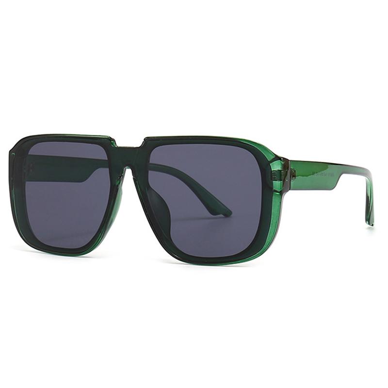 SHAUNA Retro Square One Piece Sunglasses Men Mirror Shades UV400 Flat Top Men Fashion Sun Glasses