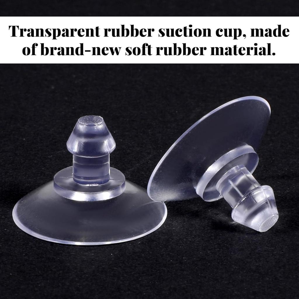 20 Pack Transparent Anti-Collision Suction Cups 20mm/0.8" Sucker Hanger Pads PVC Suctions Cup Without Hooks Clear Plastic Suctions Pads for Glass