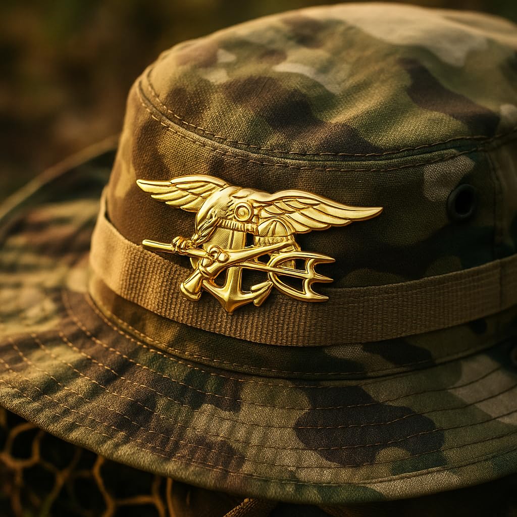 Don Flyee Replica Navy SEALs Pin Badge with Military Butterfly C0008 Clutch, Alloy,