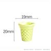 10Pcs Kawaii Simulation Mini Waffle Crispy Cone Ice Cream Base Diy For Keychain Earrings Scrapbook Dollhouse Accessories