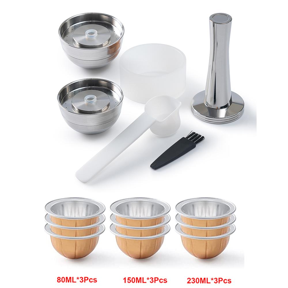 For Nespresso Vertuo POP Refillable Coffee Capsule Vertuoline Reusable Stainless Steel Capsule Filter with Original Pod